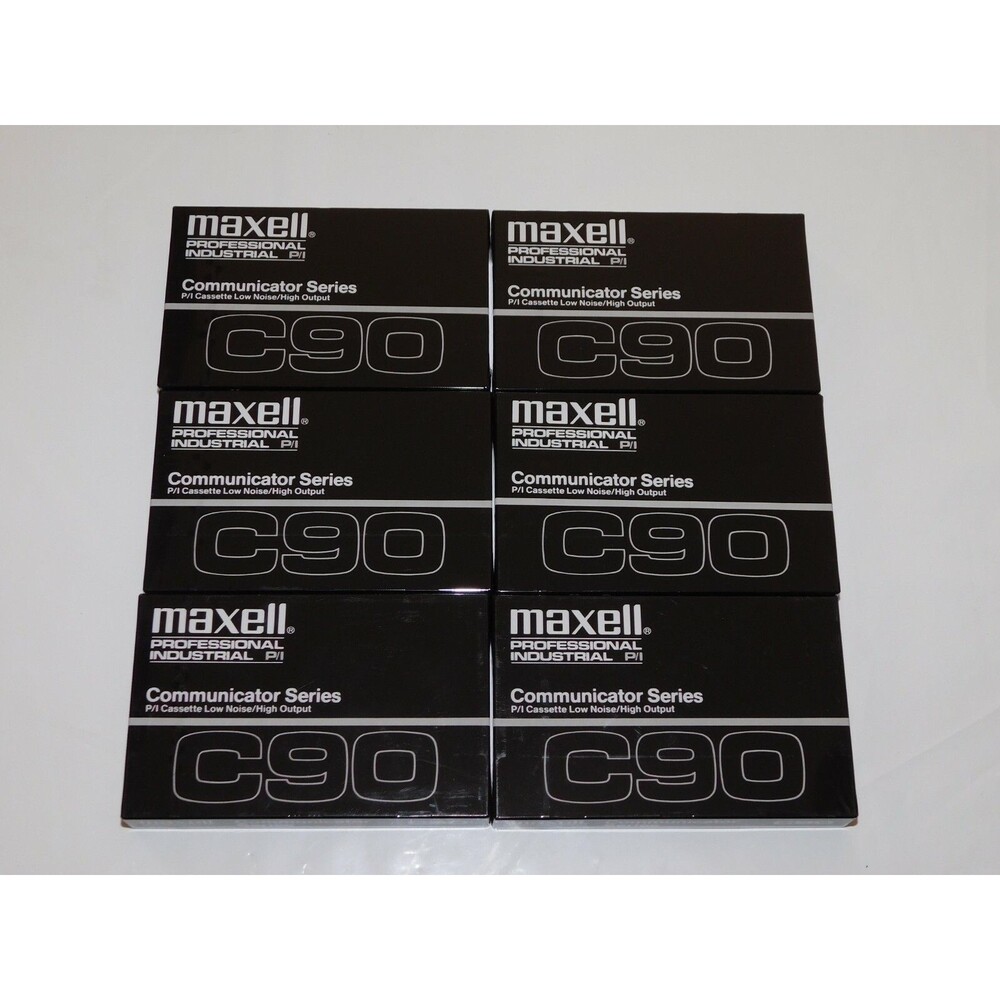Maxell Professional Industrial P/I Communicator Series C90 Blank Cassettes 6 Pk